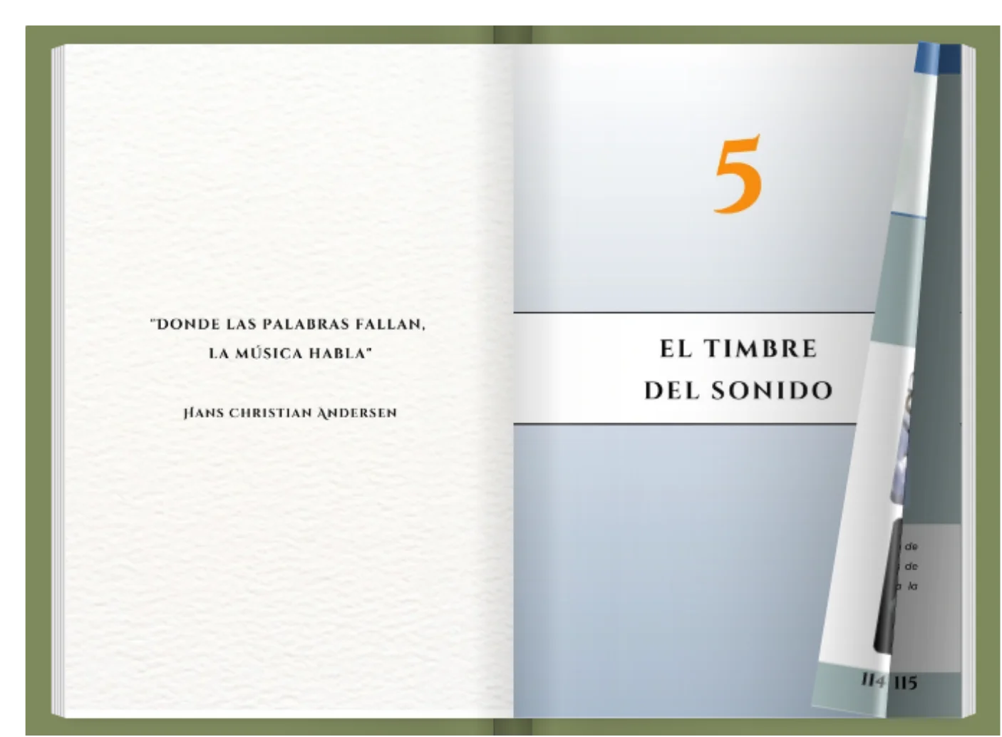 Libro del curso abierto mostrando contenido multimedia